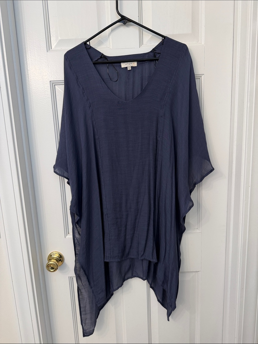 Umgee Navy Sheer Flowing Tunic